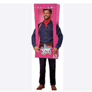 Barbie Ken Doll Box Adult Halloween Costume Pink New